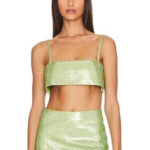 Rhinestone Embellished Cropped Top